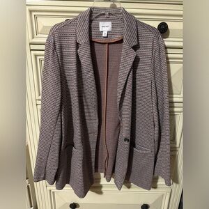 Brown Plaid Work Blazer, Nine West - XXL